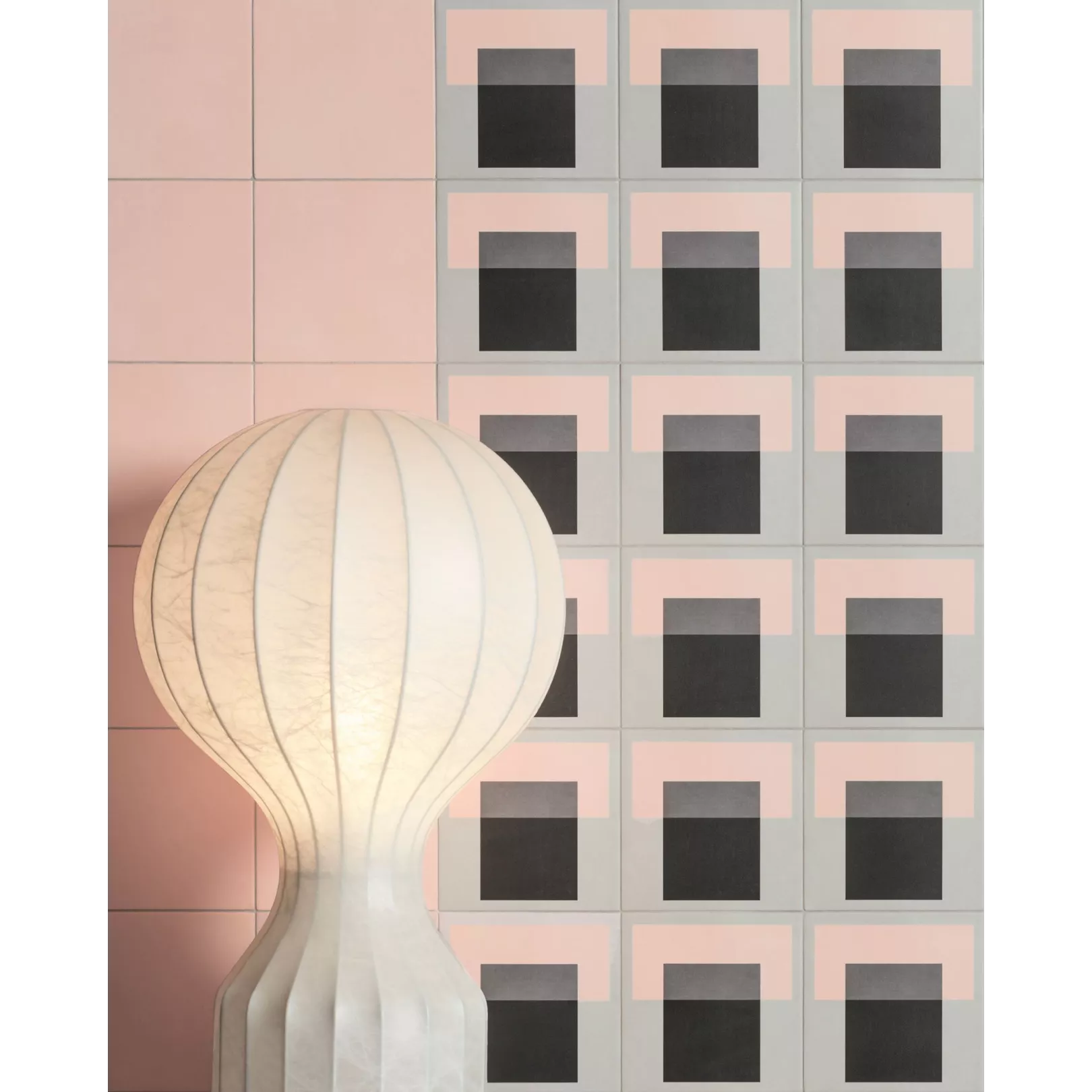 Carrelage grès cérame effet graphique Futura 15x15cm (4 couleurs, 5 Design)