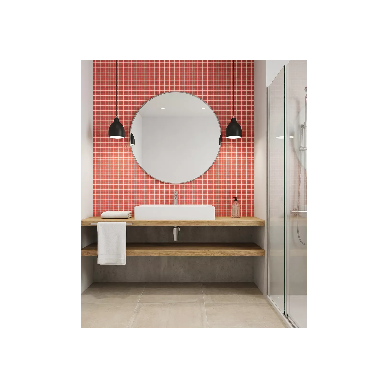 Mosaïque Unicolor carré 2.3x2.3cm