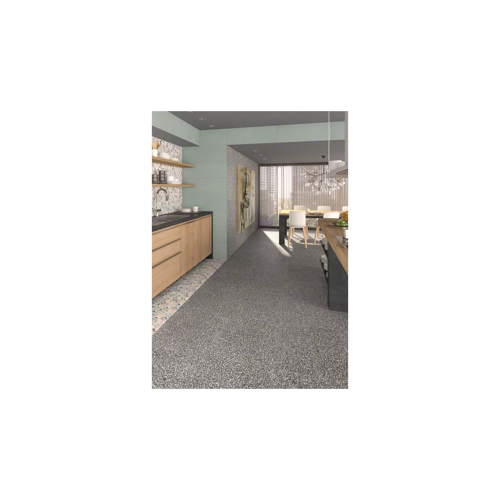 Carrelage grès cérame effet terrazzo Portofino (4 couleurs)
