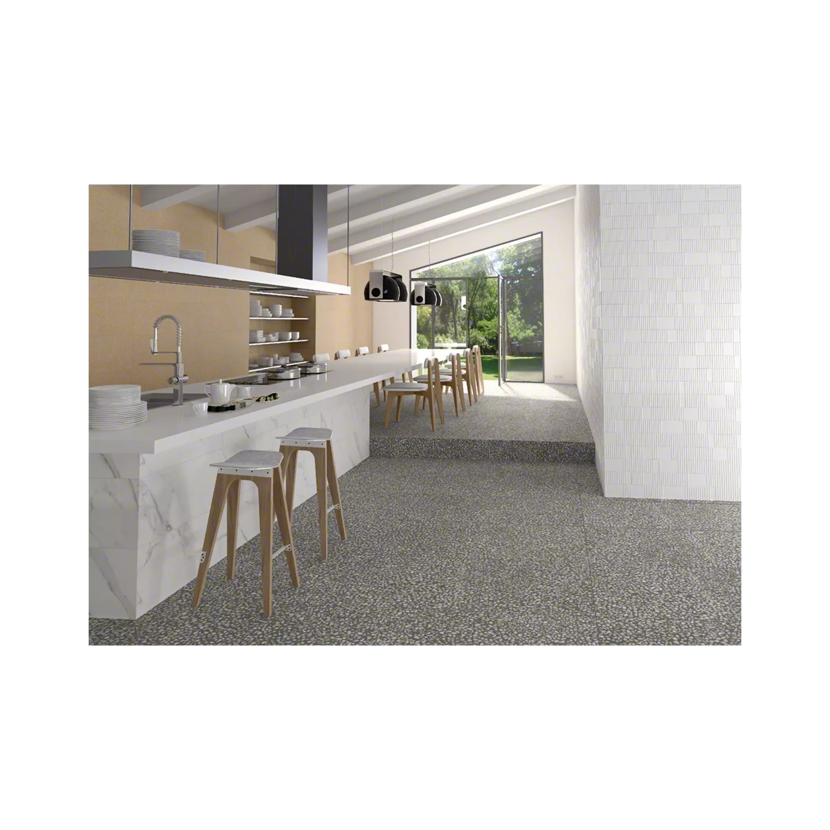 Carrelage grès cérame effet terrazzo Portofino (4 couleurs)