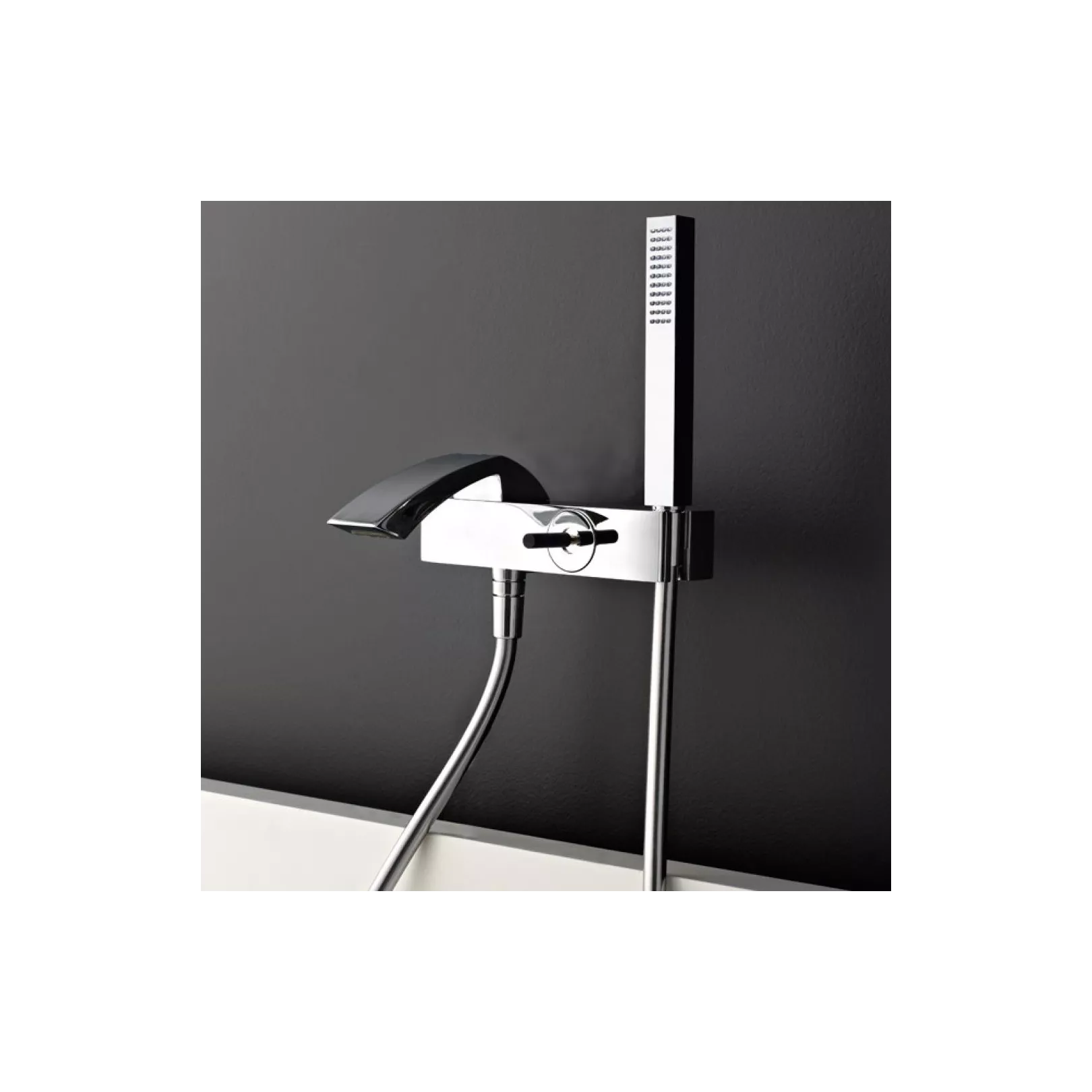 Robinet baignoire Arche 0200 mural (non encastré) mitigeur inverseur avec écoulement bain et douchette 