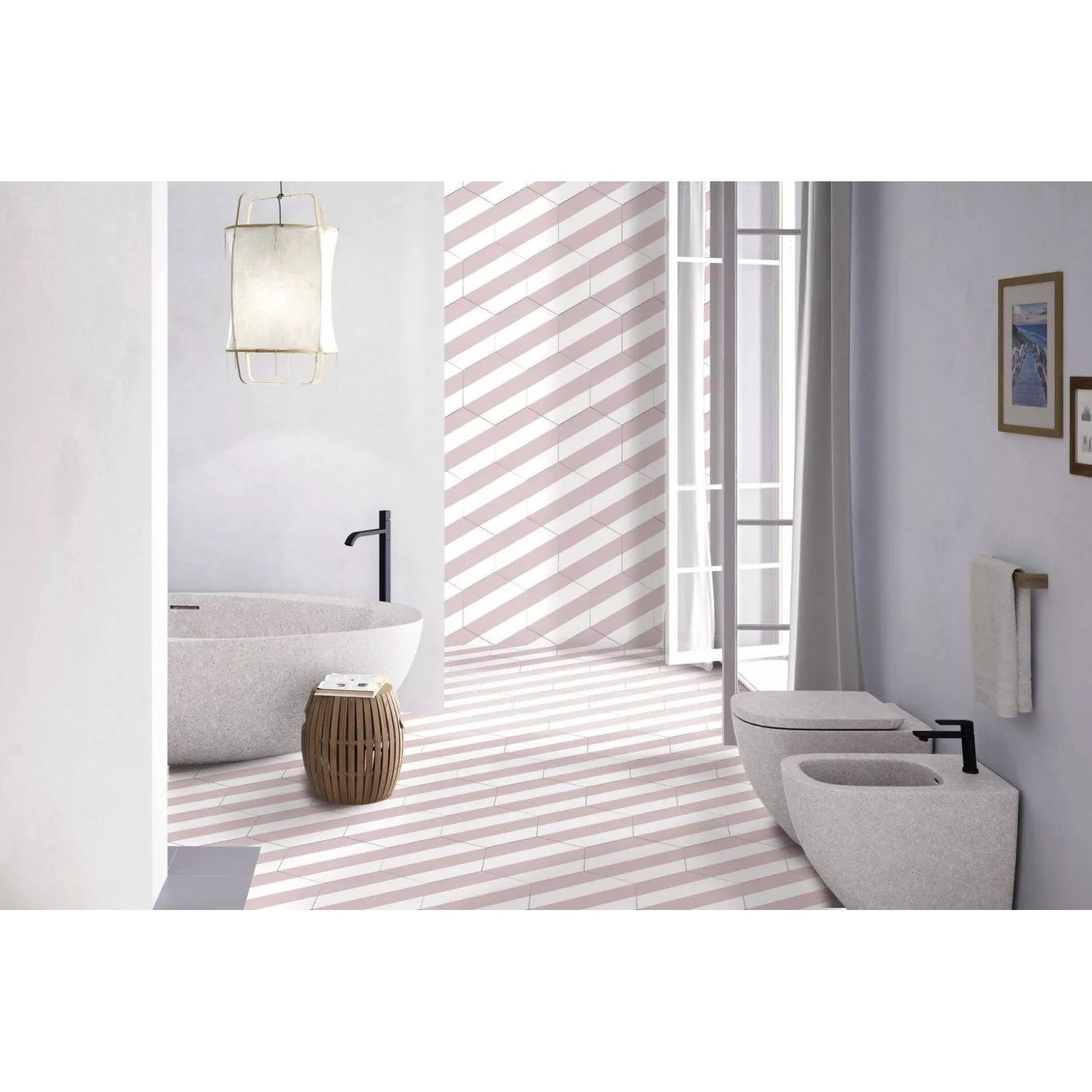 Carrelage grès cérame Hex 25 Porto Capri, hexagone 25x22cm (5 couleurs)