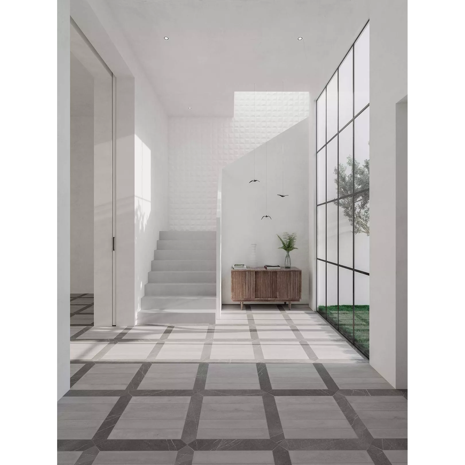 Carrelage grès cérame Love Affairs Concrete Strip 50x10cm effet béton brut 