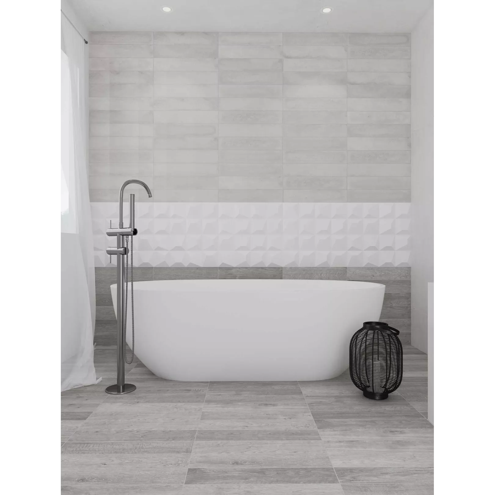 Carrelage grès cérame Love Affairs Contempo Strip 50x10cm effet bois parquet 