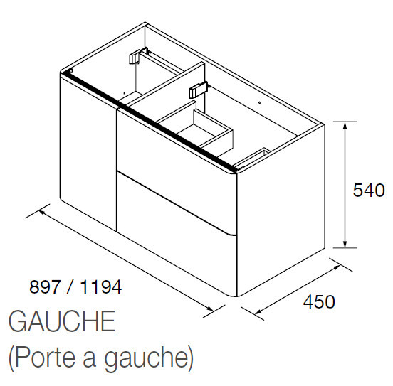 Porte à gauche