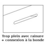 Trop plein avec rainure