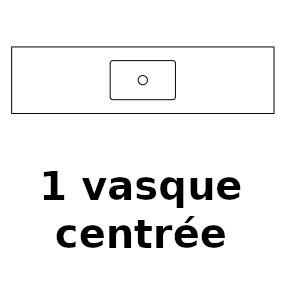 Simple vasque centrée