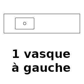 Simple vasque décalée à gauche
